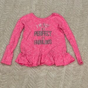 The Children's Place Pink Long Sleeve Ruffled Tee